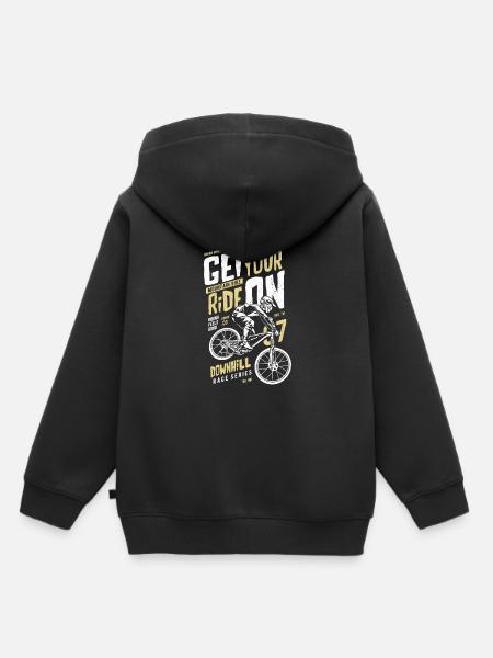 Downhill Bike - Kinder Premium Organic Hoodie - Schwarz