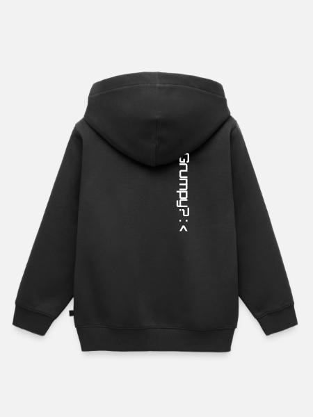 Grumpy 1 white - Kinder Premium Organic Hoodie - Schwarz