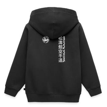 Karate Shotokan Kanji Design - Kinder Premium Organic Hoodie - Schwarz - Hinten - AI Model Kid Male (0cm)