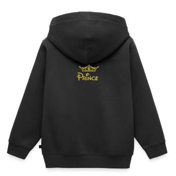Prince - Kinder Premium Organic Hoodie - Schwarz - Hinten - AI Model Kid Male (0cm)
