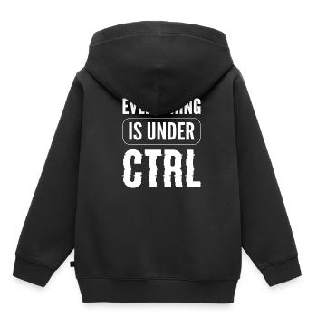 Under Ctrl Student Poison - Kids Premium Organic Hoodie - black - Back - AI Model Kid Male (0cm)