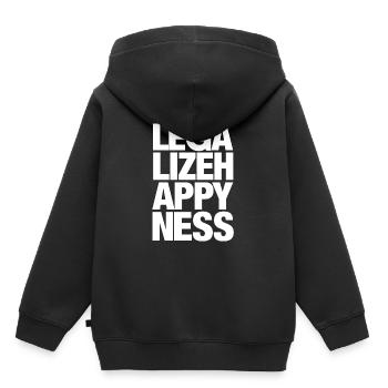 Legalize Happiness T-Shirt - Kinder Premium Organic Hoodie - Schwarz - Hinten - AI Model Kid Male (0cm)
