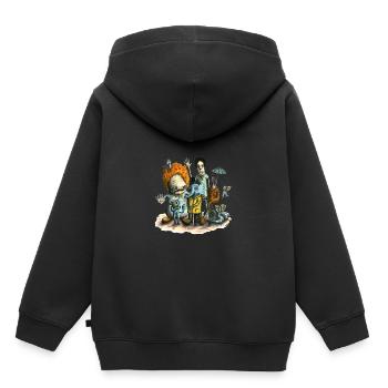 Gentle elefant and his friends - Kinder Premium Organic Hoodie - Schwarz - Hinten - AI Model Kid Male (0cm)