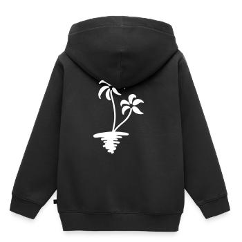 Palm motif - Kids Premium Organic Hoodie - black - Back - AI Model Kid Male (0cm)