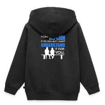 Expliquez-le mais ne peut pas le comprendre pour vous - Sweat Premium à capuche enfant bio - noir - Dos - AI Model Kid Male (0cm)