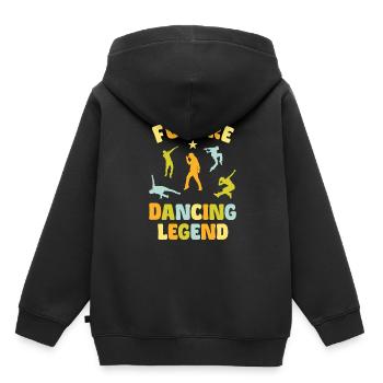Future Dancing Legend - Sweat Premium à capuche enfant bio - noir - Dos - AI Model Kid Male (0cm)