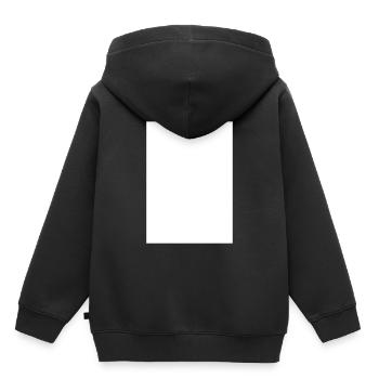 Rechteck Vektor Viereck vertikal hochkant - Kinder Premium Organic Hoodie - Schwarz - Hinten - AI Model Kid Male (0cm)