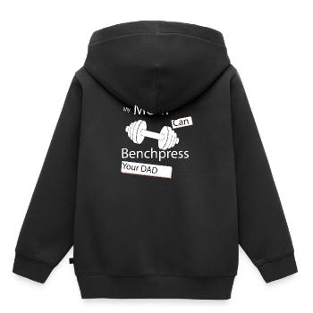 Fitness - Kinder Premium Organic Hoodie - Schwarz - Hinten - AI Model Kid Male (0cm)