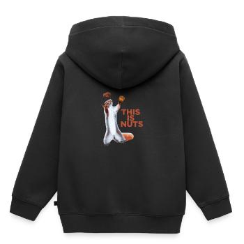 Lustiges Eichhörnchen jongliert Haselnuss Talent - Kinder Premium Organic Hoodie - Schwarz - Hinten - AI Model Kid Male (0cm)