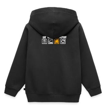 Mining - Kids Premium Organic Hoodie - black - Back - AI Model Kid Male (0cm)