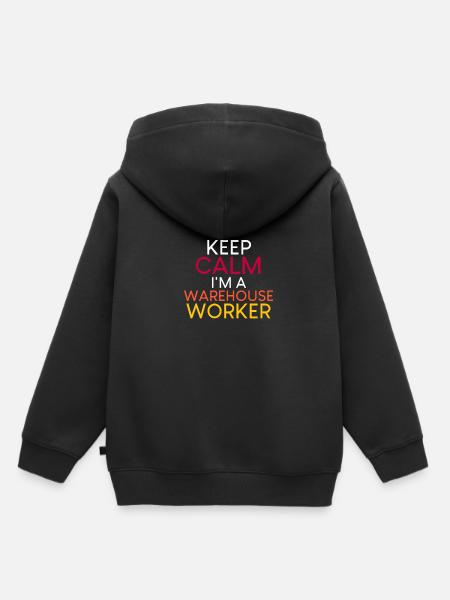 Lagerarbeiter Spruch - Kinder Premium Organic Hoodie - Schwarz