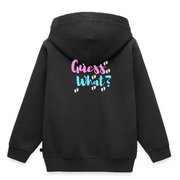 Schwangerschaft Überraschung Geschenk - Kinder Premium Organic Hoodie - Schwarz - Hinten - AI Model Kid Male (0cm)