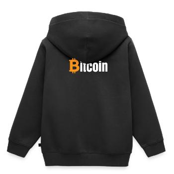 Bitcoin - Kinder Premium Organic Hoodie - Schwarz - Hinten - AI Model Kid Male (0cm)