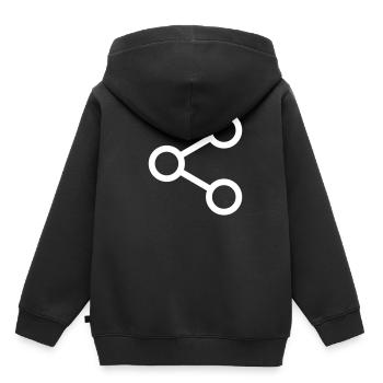 share icon - Kids Premium Organic Hoodie - black - Back - AI Model Kid Male (0cm)