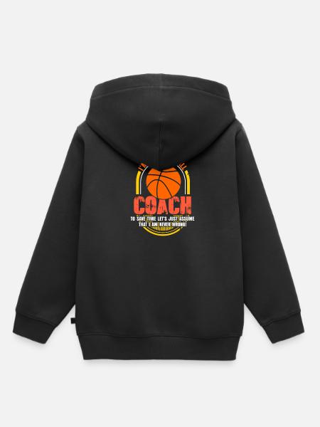 Basketbal coach coach - Kinder Premium hoodie biologisch - zwart