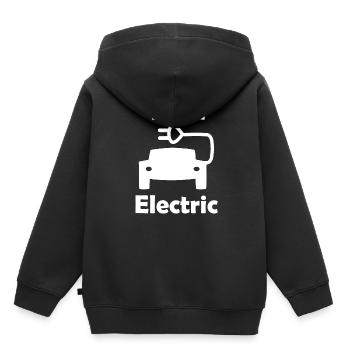 Équipe électrique - Sweat Premium à capuche enfant bio - noir - Dos - AI Model Kid Male (0cm)