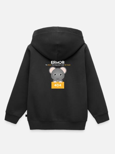 Error 404 Mouse - Kinder Premium Organic Hoodie - Schwarz