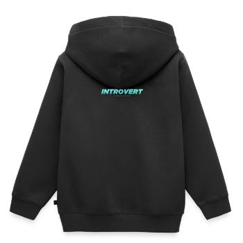Alleinstehendes Introvertiertes Design für - Kinder Premium Organic Hoodie - Schwarz - Hinten - AI Model Kid Male (0cm)