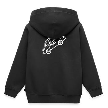 Chauffeur de taxi icône de taxi - Sweat Premium à capuche enfant bio - noir - Dos - AI Model Kid Male (0cm)