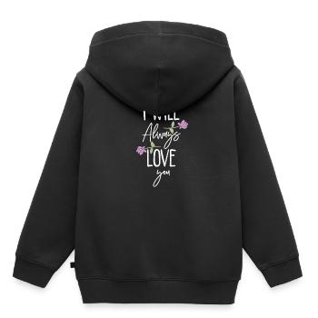 preuve d'amour romantique - Sweat Premium à capuche enfant bio - noir - Dos - AI Model Kid Male (0cm)