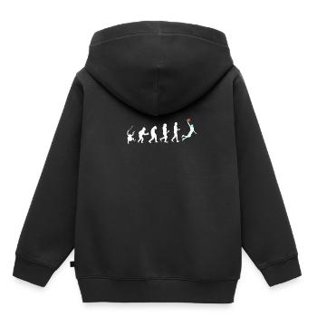 Basketball Evolution - Kinder Premium Organic Hoodie - Schwarz - Hinten - AI Model Kid Male (0cm)