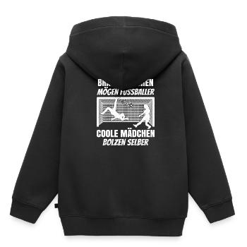 Frauenfussball Geschenk Fußballmannschaft - Kinder Premium Organic Hoodie - Schwarz - Hinten - AI Model Kid Male (0cm)