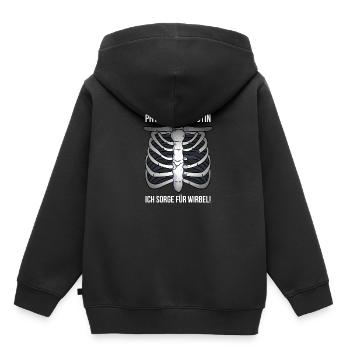 Physiotherapeutin Wirbel Lustiges Geschenk - Kinder Premium Organic Hoodie - Schwarz - Hinten - AI Model Kid Male (0cm)