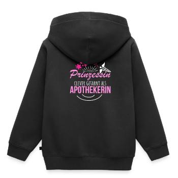 Prinzessin clever getarnt als Apothekerin - Kinder Premium Organic Hoodie - Schwarz - Hinten - AI Model Kid Male (0cm)