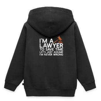 Avocat - Sweat Premium à capuche enfant bio - noir - Dos - AI Model Kid Male (0cm)