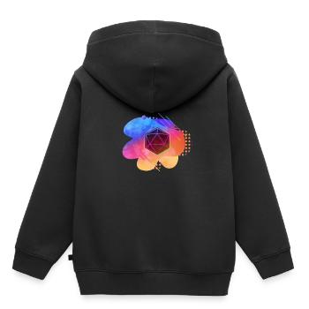 Geschenkidee für Stift und Papier - Kinder Premium Organic Hoodie - Schwarz - Hinten - AI Model Kid Male (0cm)