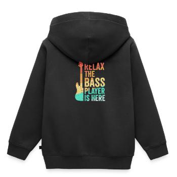 Bassist Geschenkidee - Kinder Premium Organic Hoodie - Schwarz - Hinten - AI Model Kid Male (0cm)