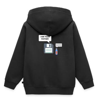 Programmeur Idée cadeau drôle - Sweat Premium à capuche enfant bio - noir - Dos - AI Model Kid Male (0cm)