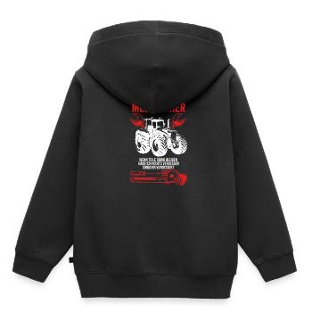 Landmaschinen Mechaniker Geschenkidee - Kinder Premium Organic Hoodie - Schwarz - Hinten - AI Model Kid Male (0cm)