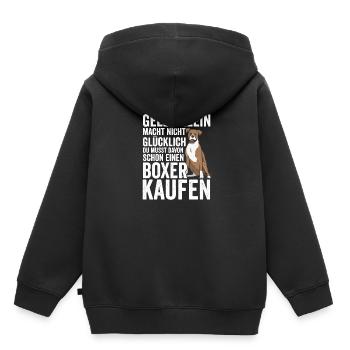 Deutscher Boxer Hundehalter Geschenk - Kinder Premium Organic Hoodie - Schwarz - Hinten - AI Model Kid Male (0cm)
