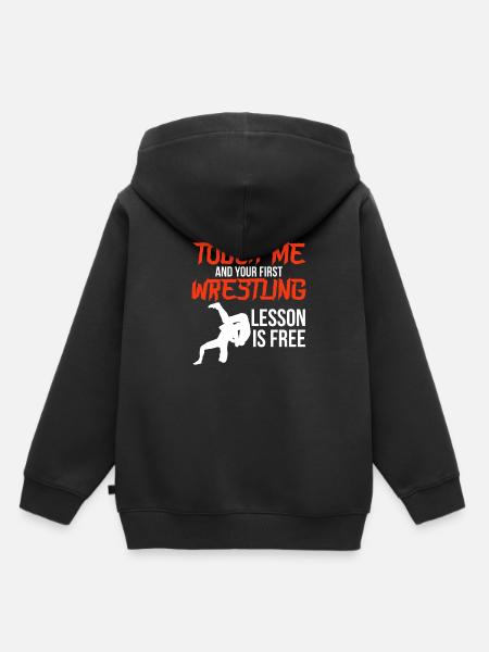 Geschenkidee für Ringer - Kinder Premium Organic Hoodie - Schwarz