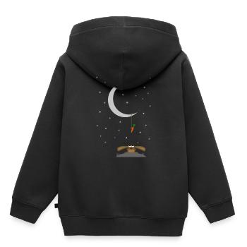 hase häschen kaninchen bunny osterhase mümmelmann - Kinder Premium Organic Hoodie - Schwarz - Hinten - AI Model Kid Male (0cm)