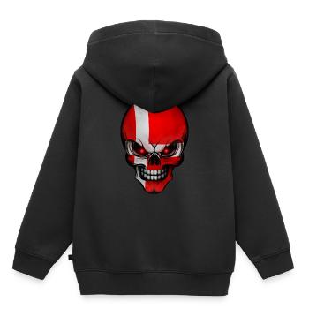 Totenkopf Daenemark - Kinder Premium Organic Hoodie - Schwarz - Hinten - AI Model Kid Male (0cm)