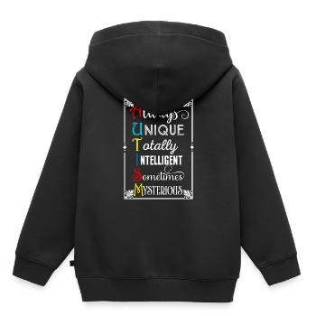 Autismus Geschenk Asperger Eltern Awareness ADHS - Kinder Premium Organic Hoodie - Schwarz - Hinten - AI Model Kid Male (0cm)