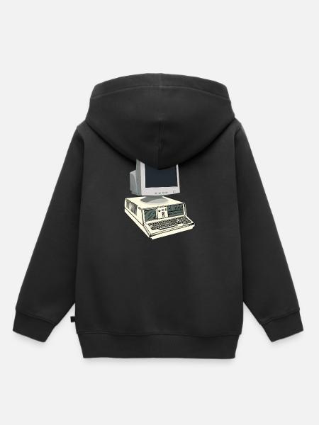 Alter Computer - Kinder Premium Organic Hoodie - Schwarz