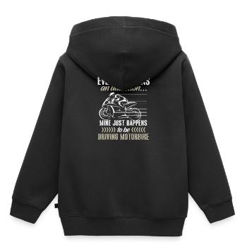 Motorrad Superbike Biker Geschenk · Sucht - Kinder Premium Organic Hoodie - Schwarz - Hinten - AI Model Kid Male (0cm)