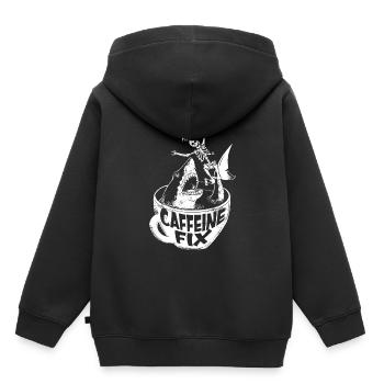 Caffeine Shark - Sweat Premium à capuche enfant bio - noir - Dos - AI Model Kid Male (0cm)