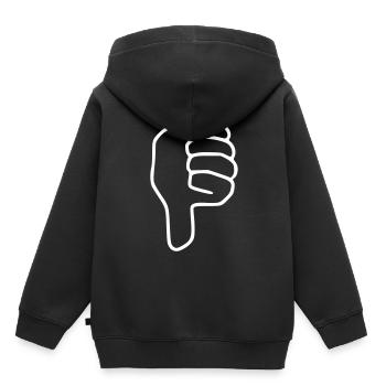 Emoji Daumen runter Skizze schwarz - Kinder Premium Organic Hoodie - Schwarz - Hinten - AI Model Kid Male (0cm)