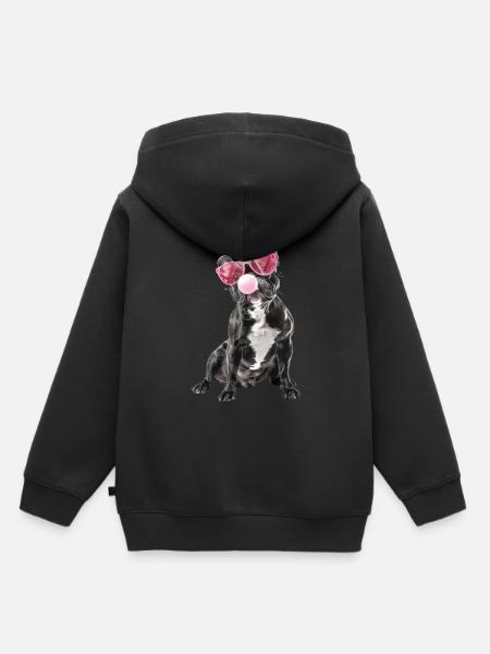 Boston Terrier - Kinder Premium Organic Hoodie - Schwarz