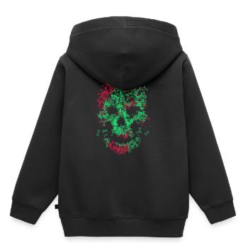 os du crâne - Sweat Premium à capuche enfant bio - noir - Dos - AI Model Kid Male (0cm)