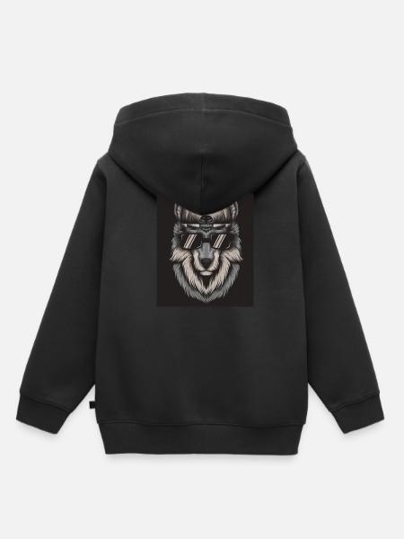 Cool Dog - Cool hundetrykk - Hoodie Premium barn ekologisk - svart