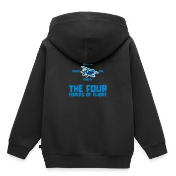 The Four Forces Of Flight 2 - Kinder Premium Organic Hoodie - Schwarz - Hinten - AI Model Kid Male (0cm)
