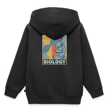 biologie - Sweat Premium à capuche enfant bio - noir - Dos - AI Model Kid Male (0cm)
