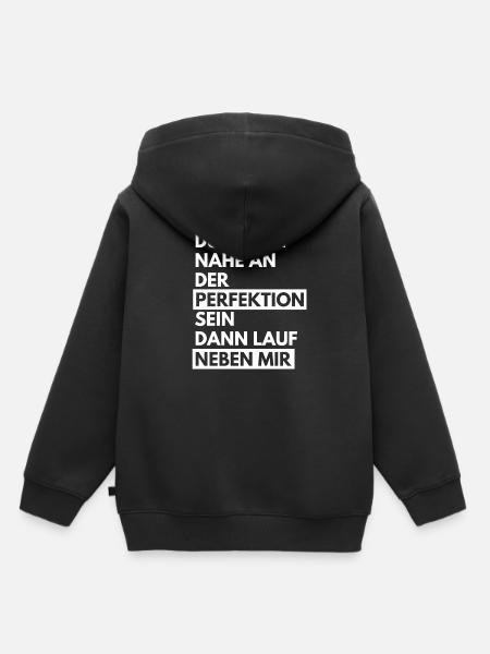 Perfektion - Kinder Premium Organic Hoodie - Schwarz