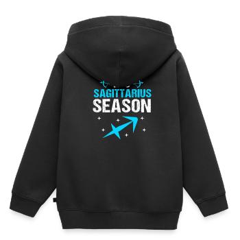 Sternzeichen Schütze - Kinder Premium Organic Hoodie - Schwarz - Hinten - AI Model Kid Male (0cm)