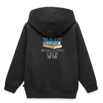 rat de bibliothèque - Sweat Premium à capuche enfant bio - noir - Dos - AI Model Kid Male (0cm)
